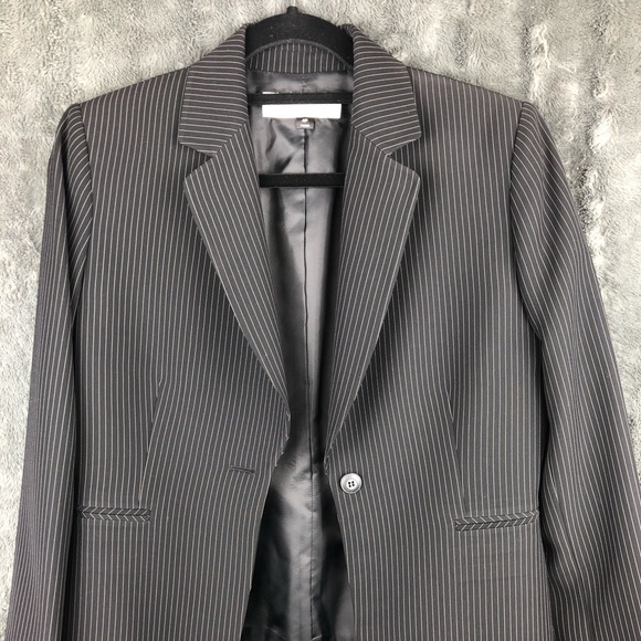 Tahari Jackets & Blazers - Tahari Black with White Pinstripes Blazer